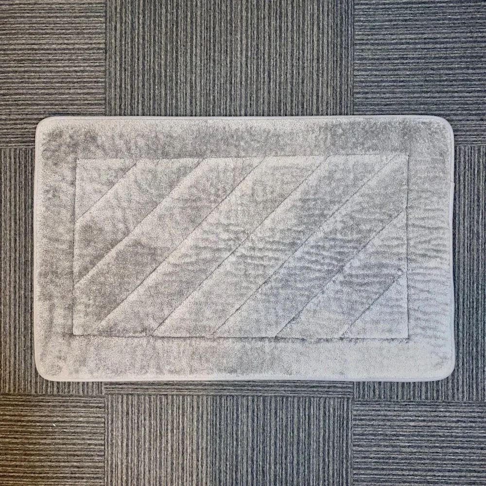 Gray Memory Foam Bath Mat